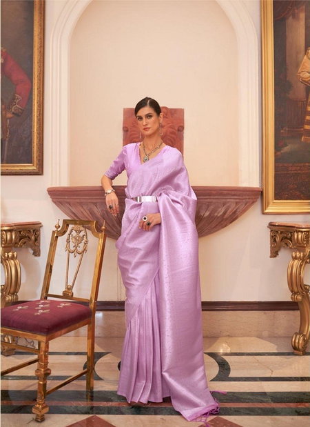 Lavendar Colour Kaabha Silk 204003 Colours By Rajtex Handloom Weaving Saree Exporters In India 204003 A